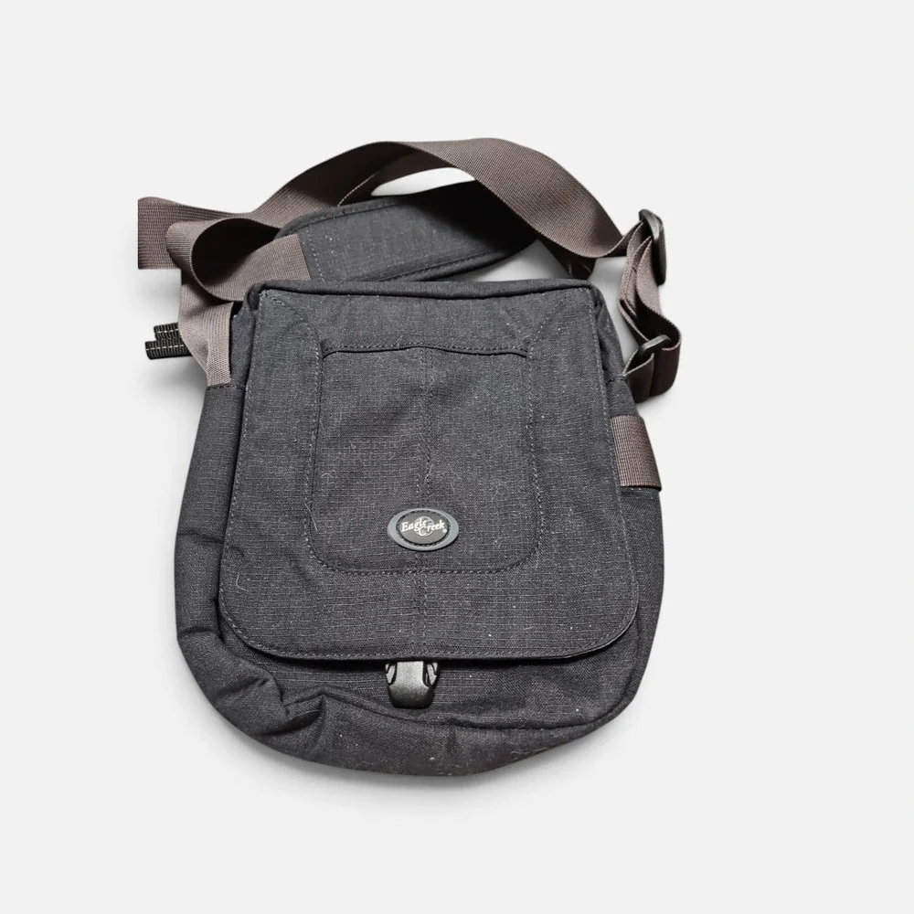 Eagle Creek Black Canvas Crossbody Travel Bag Organizer Shoulder Messenger Bag